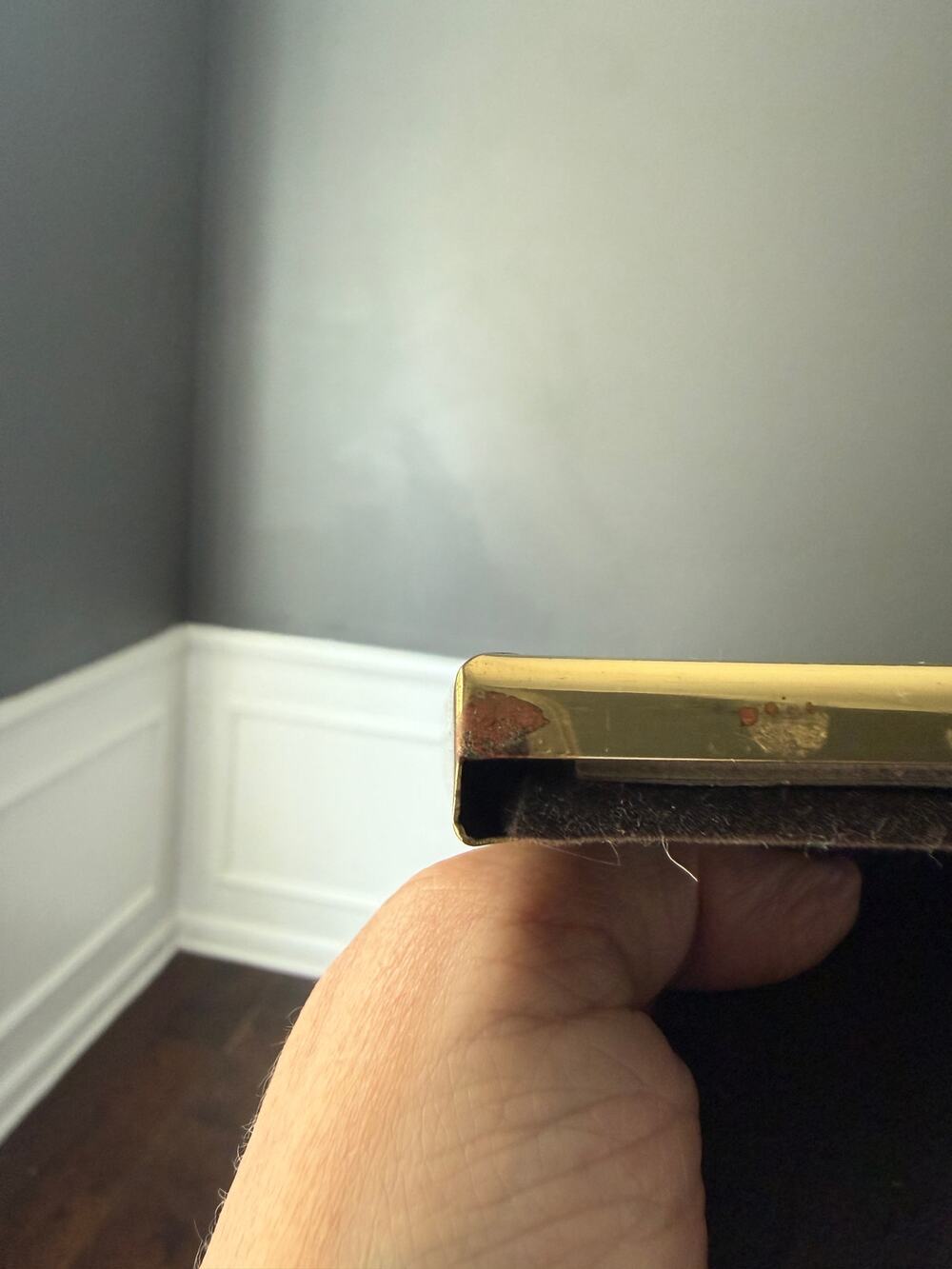 Vintage Brass Picture Frames Set of 3 Made in Korea Mid Century Modern